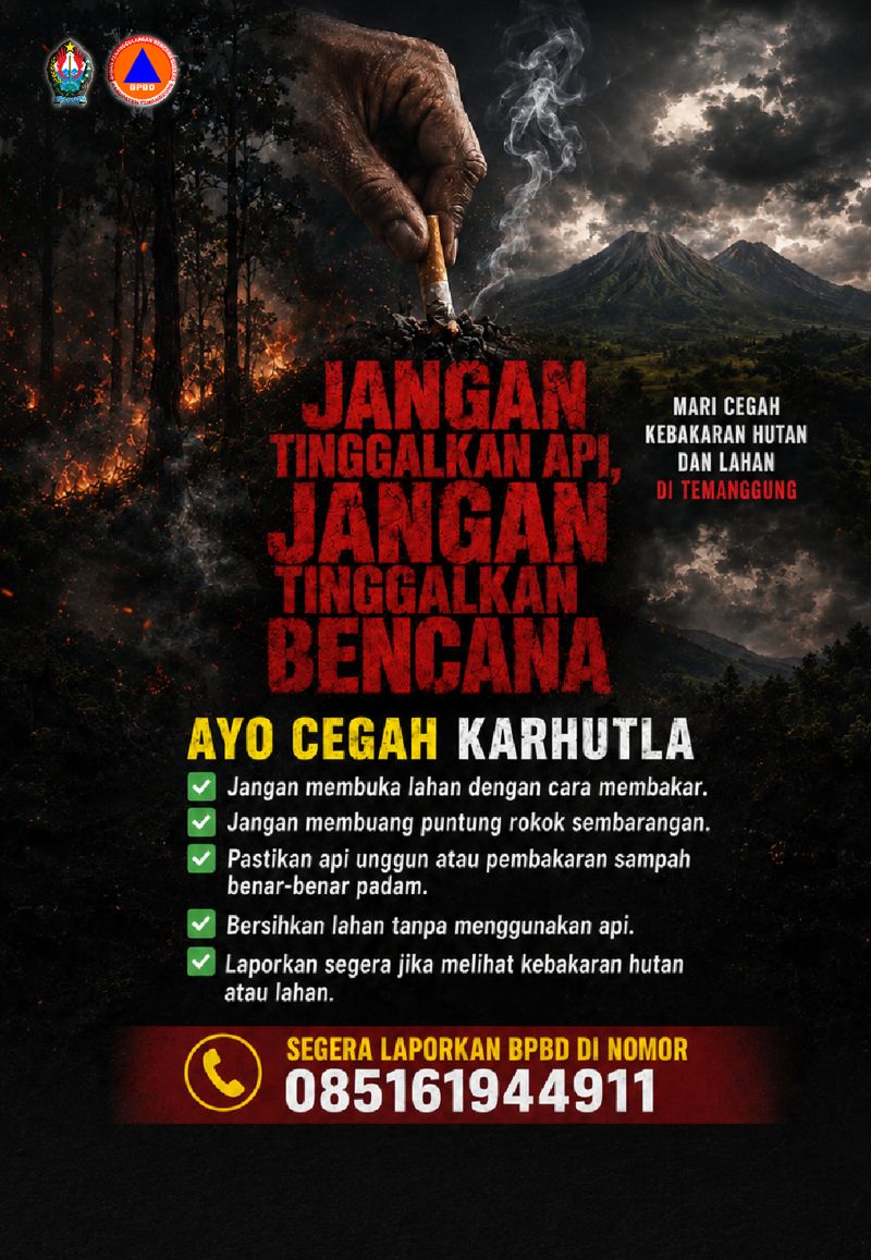 BPBD Temanggung Ajak Masyarakat Cegah Karhutla, Lindungi Hutan dan Sumber Mata Air